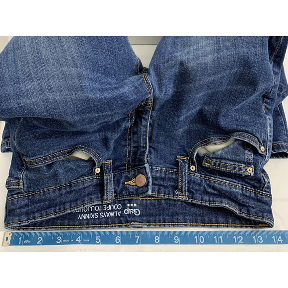 Gap‎ Jeans Womens Size 27  Always Skinny Medium Wash Denim Stretch Casual - Picture 6 of 10